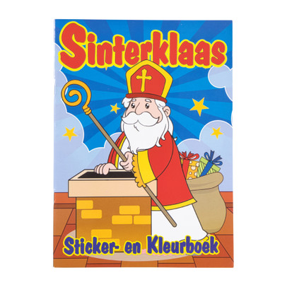 Sint sticker- en kleurboek – multikleur- 21×28.5 cm