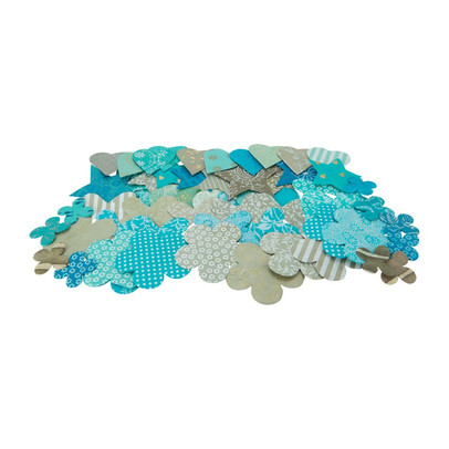 Vormen papier – blauw/grijs – 60 stuks