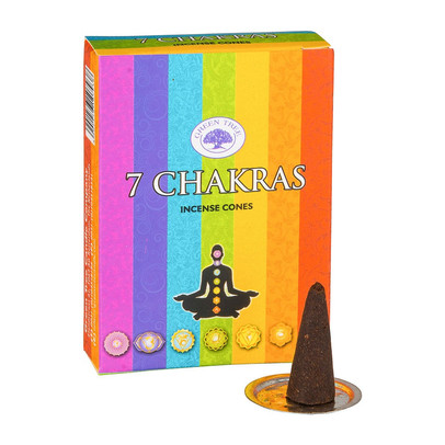 Wierookkegeltjes7 Chakras – 10 stuks