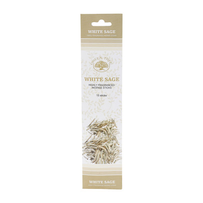 Wierooksticks Green Tree – white sage – 15 stokjes