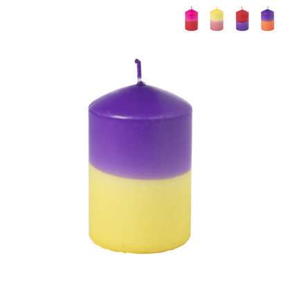 Kleine dip-dye kaars – diverse varianten – ø6.5×10 cm