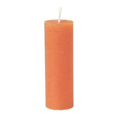 Kaars rustiek – oranje – ø5×15 cm