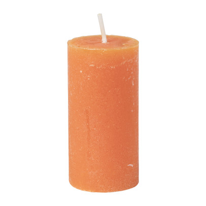Kaars rustiek – oranje – ø5×10 cm