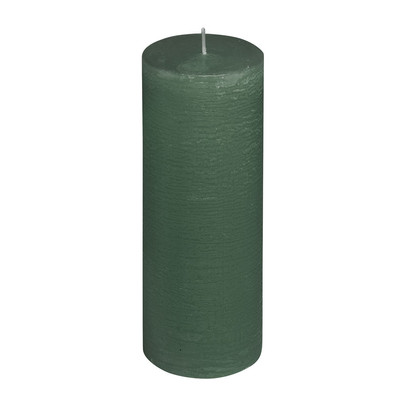 Rustiek kaars –  donkergroen – 7×18 cm