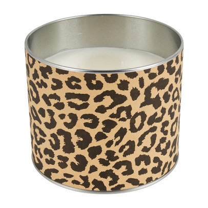 Geurkaars in blik – cheetah – ø12 cm