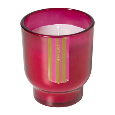 Kaars in glas – roze – ø7.5×8.5 cm