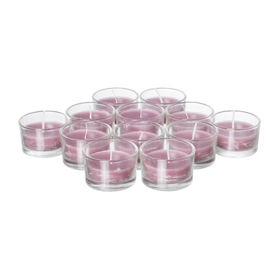 Waxinelicht tray – roze – set van 12