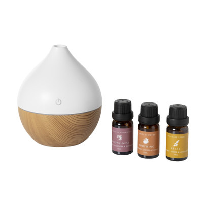 Cadeau set diffuser & olie – wit – 23×13.5×10 cm