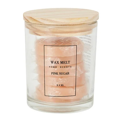 Waxmelts in pot – pink sugar – 6 stuks