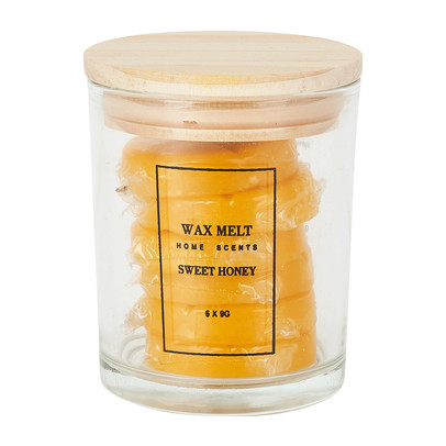 Waxmelts in pot – sweet honey – 6 stuks