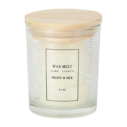 Waxmelts in pot – peony silk – 6 stuks
