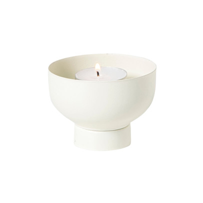 Waxinelichthouder met standaard – wit – ø8×6 cm