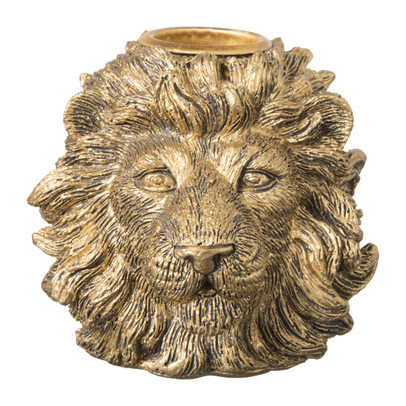 Dinerkaarshouder leeuw – goud – 6.5×7.5×7 cm