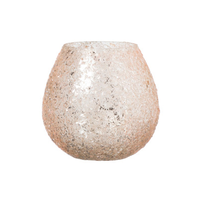 Waxinelichthouder sparkle – roze – ø10×10 cm