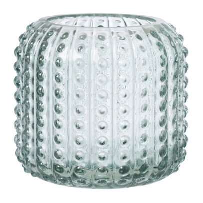Waxinelichthouder dots – blauw – ø10×9.5 cm