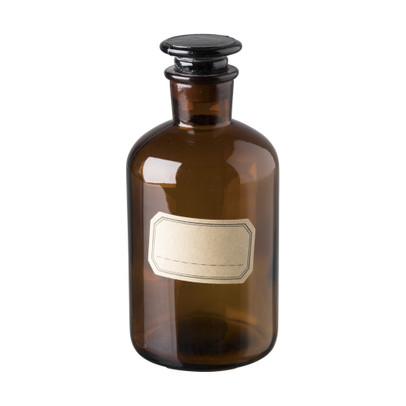 Apotheker fles – bruin – 8x8x17 cm