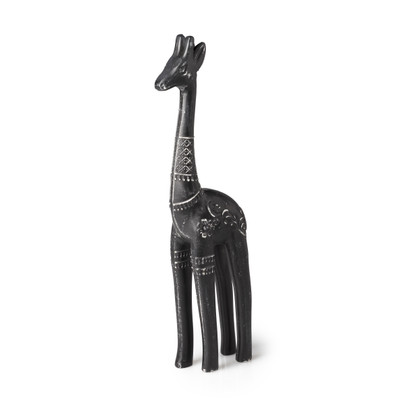 Beeldje giraffe – zwart – 39.5 cm