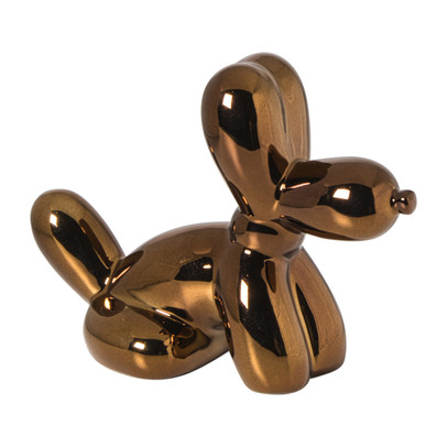 Ballon beeldje hond – bruin – 15.5x12x7 cm