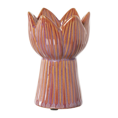 Waxinelichthouder tulp klein – roze – ø8×12 cm