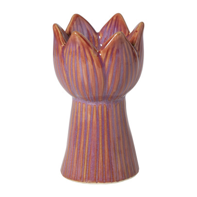 Waxinelichthouder tulp groot – roze – ø8×13.5 cm