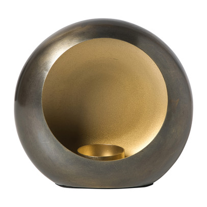 Waxinelichthouder brons – groot – 21x15x8.5 cm