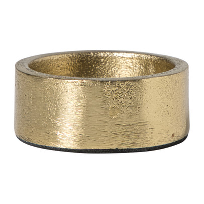 Waxinelichthouder rond – goudkleurig – ø5×2 cm