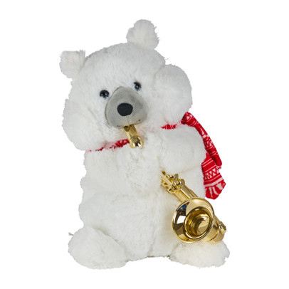 Beer met kerstmuziek – 26 cm hoog