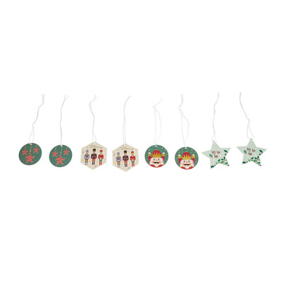 Cadeaulabels notenkraker – 8 stuks