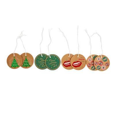 Cadeaulabels kissmas – 8 stuks