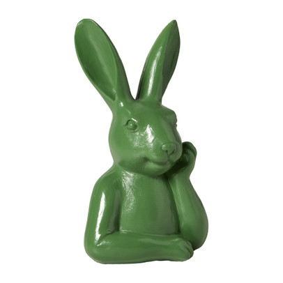 Beeldje haas – groen – 15.5×8.5×7 cm