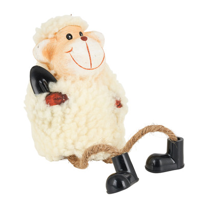 Zittend schaapje met schep – 23 cm