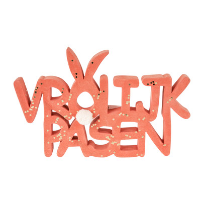 Vrolijk pasen – oranje – 24×15 cm