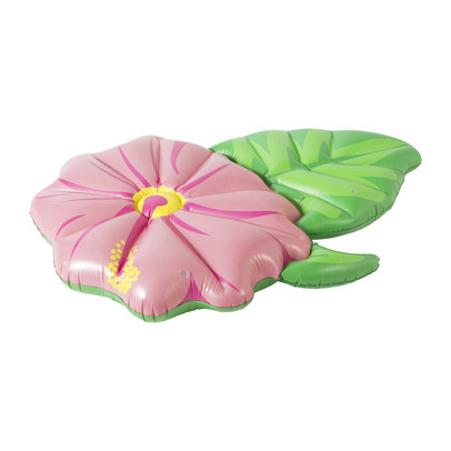 Luchtbed bloem – groen/roze – 190×130 cm