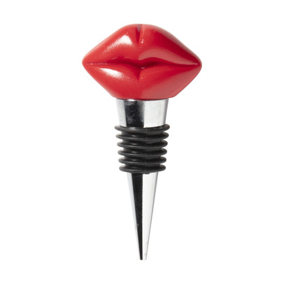 Wijnstopper lippen – rood – 5x4x13cm