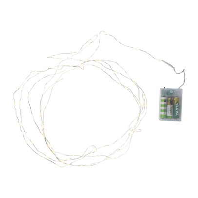 Zilverdraad verlichting met 100 LED lampjes – warm wit – 4.95 meter