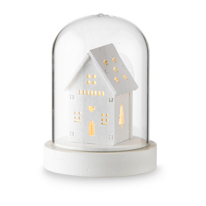 Stolp verlichting huis – 9x9x12 cm – wit