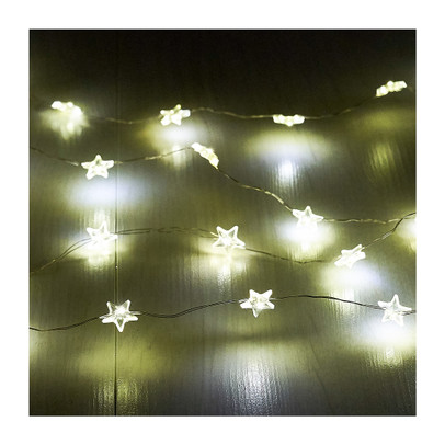 Draadverlichting – ster – zilver – 50 led lampjes