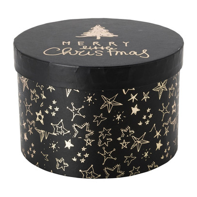 Cadeaudoos Kerst – rond – 15×10 cm