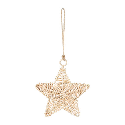 Hanger ster – rotan – ⌀15 cm