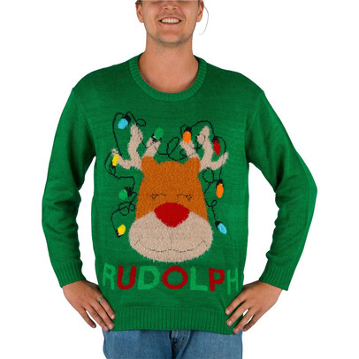 Kersttrui Rudolph met verlichting – M/L