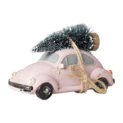 Auto met licht – roze – 10.5×5.2×7 cm
