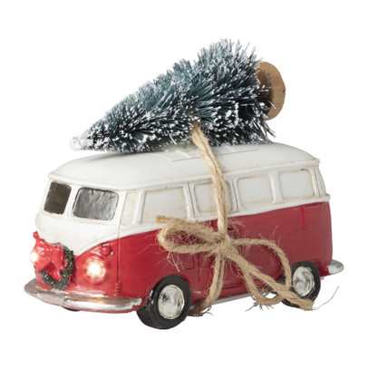 Camper met licht – rood/wit – 11.5×5.5×9.5 cm