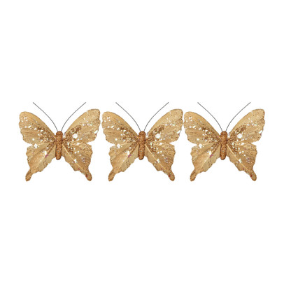 Vlinder op clip – set van 3 – 10.5×23.5×2.5 cm