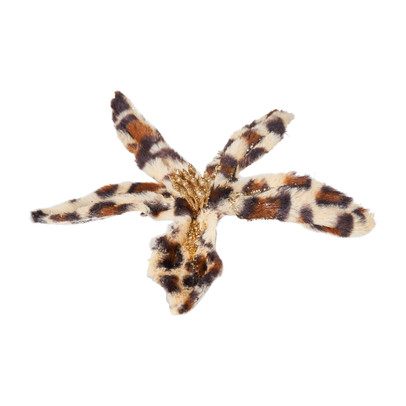 Bloem op clip leopard – 25 cm