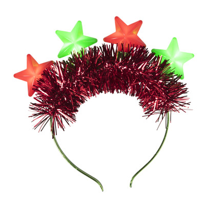 Tiara met sterren – rood/groen