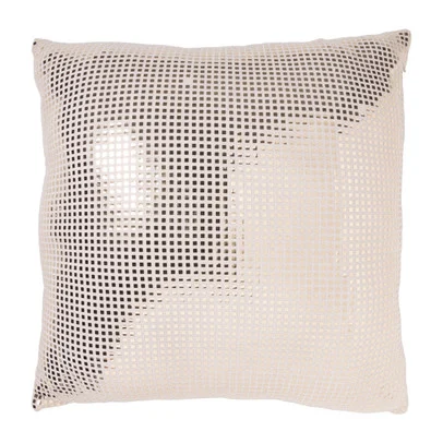 Kussen velvet pailletten – roze – 43×43 cm