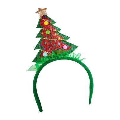 Tiara kerstboom – groen/rood