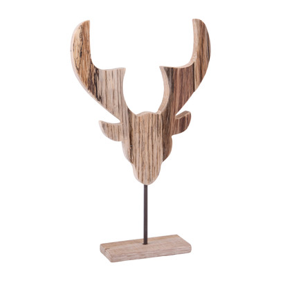 Rendier hoofd hout