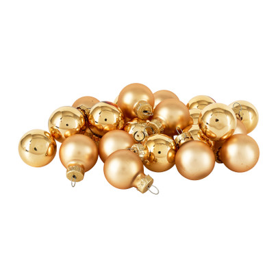 Mini kerstbal – goud – 24 stuks
