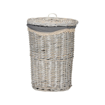 Wasmand riet – 29×39 cm – grijs